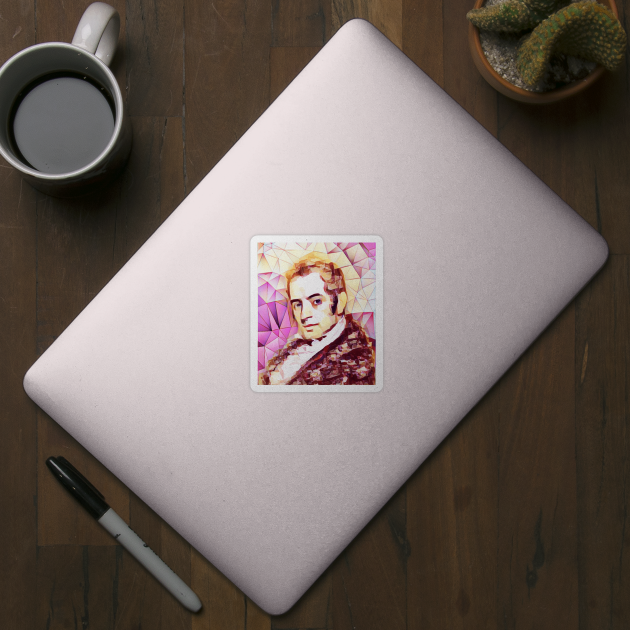 Washington Irving Pink Portrait | Washington Irving Artwork 9 by JustLit